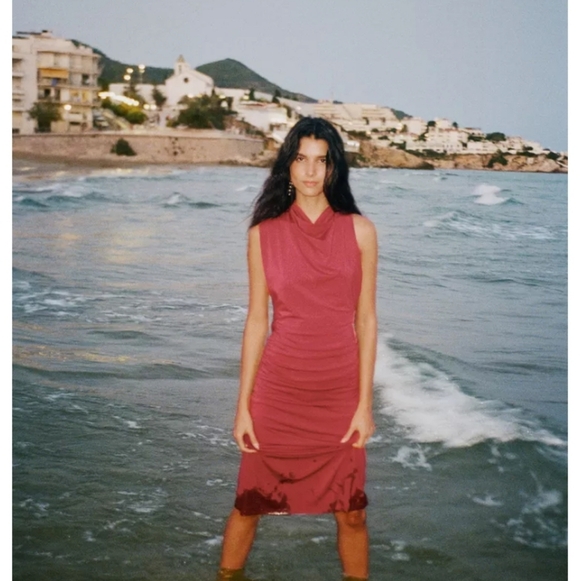 Zara Ruched Long Dress - Picture 3 of 4